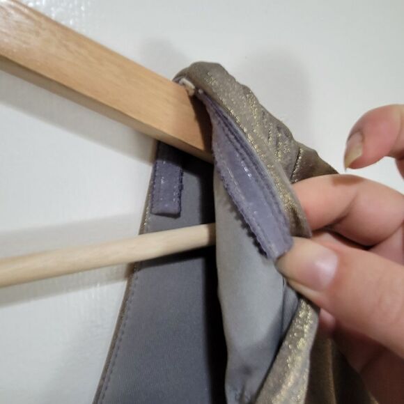 Tadashi Shoji Antique Gold Lamé Gown - Picture 11 of 16